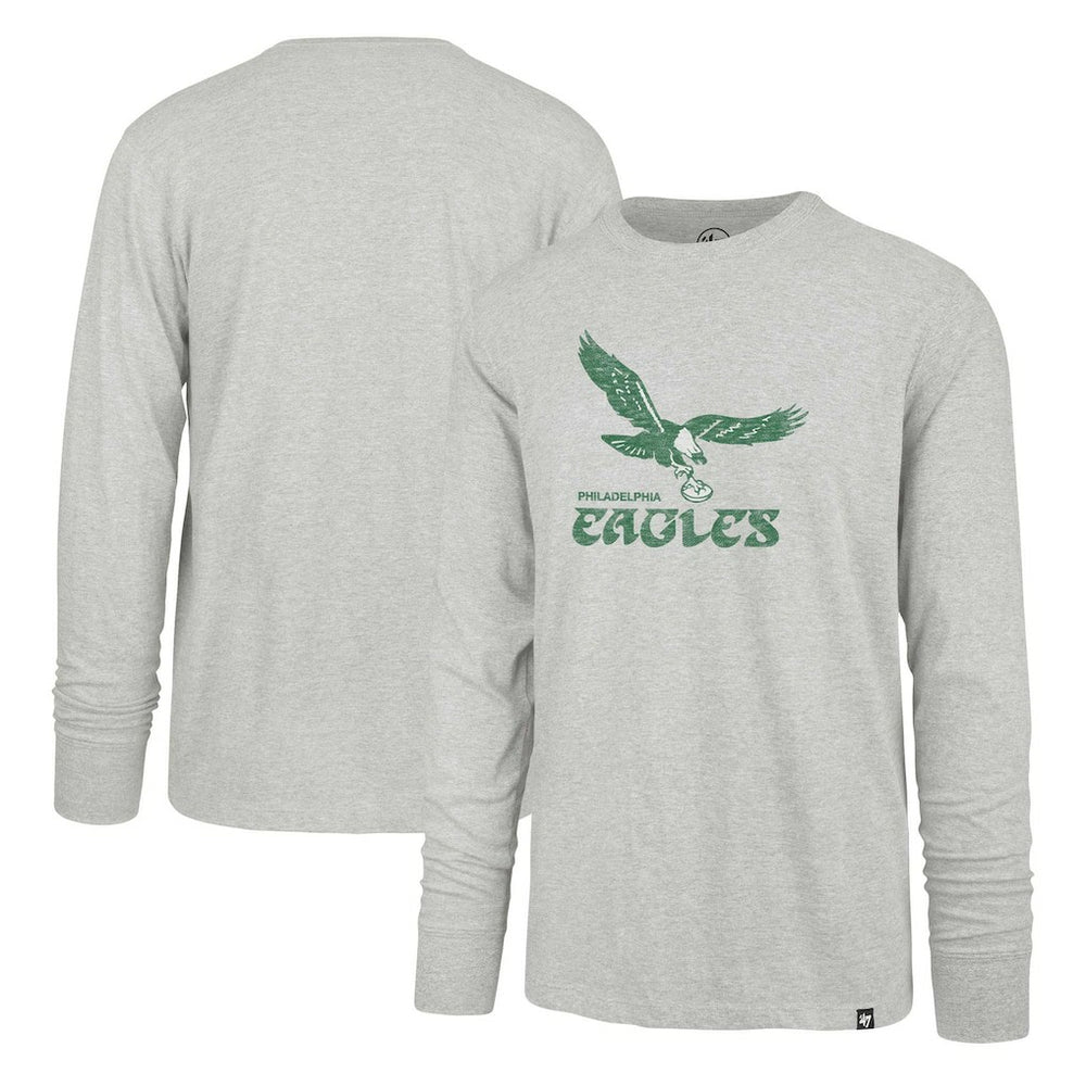 Philadelphia Eagles '47 Premier Franklin Long Sleeve T-Shirt - Gray - 47 brand