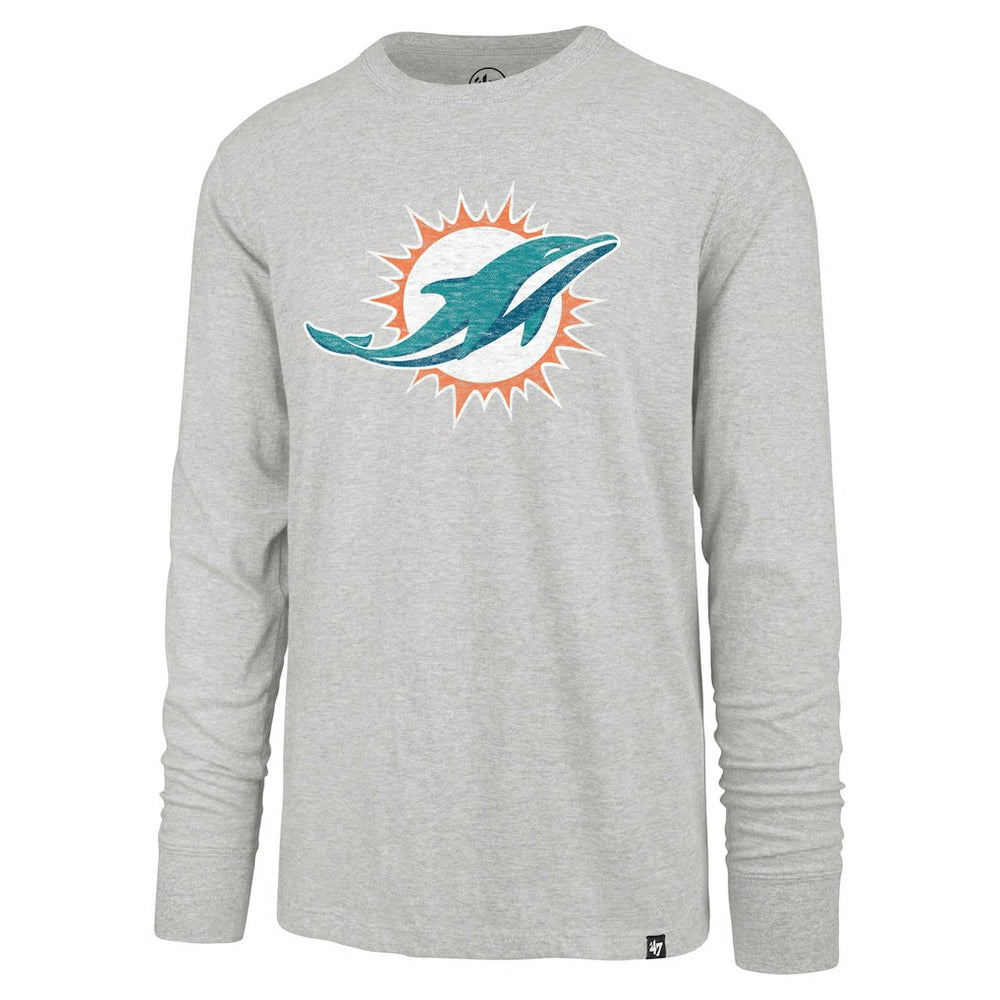 Miami Dolphins '47 Premier Franklin Long Sleeve T-Shirt - Gray - 47 brand