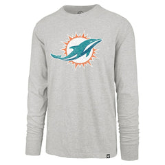 Miami Dolphins '47 Premier Franklin Long Sleeve T-Shirt - Gray - 47 brand
