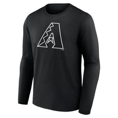 Arizona Diamondbacks Monochrome Personalized Name & Number Long Sleeve T-Shirt Sale