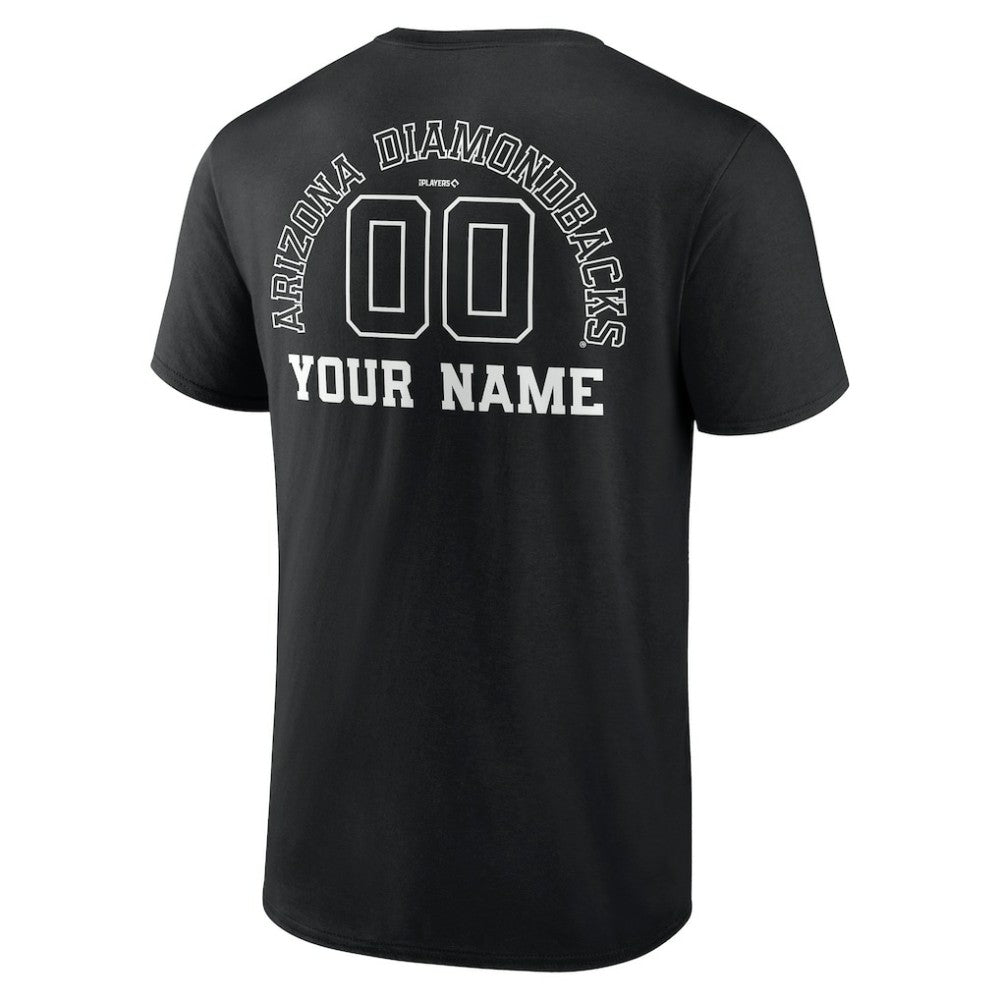 Arizona Diamondbacks Monochrome Personalized Name & Number T-Shirt for sale