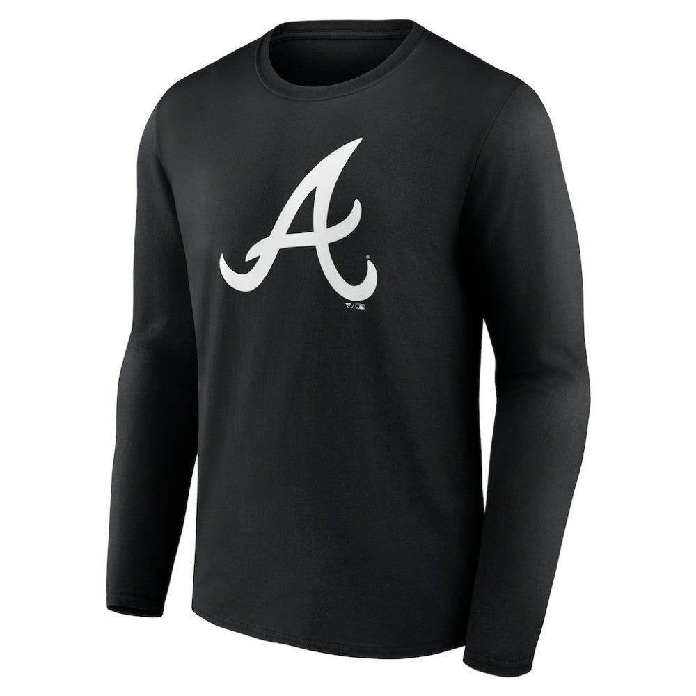 Atlanta Braves Monochrome Personalized Name & Number Long Sleeve T-Shirt Outlet