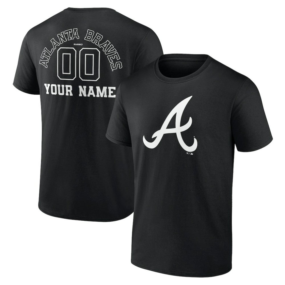 Atlanta Braves Monochrome Personalized Name & Number T-Shirt Online
