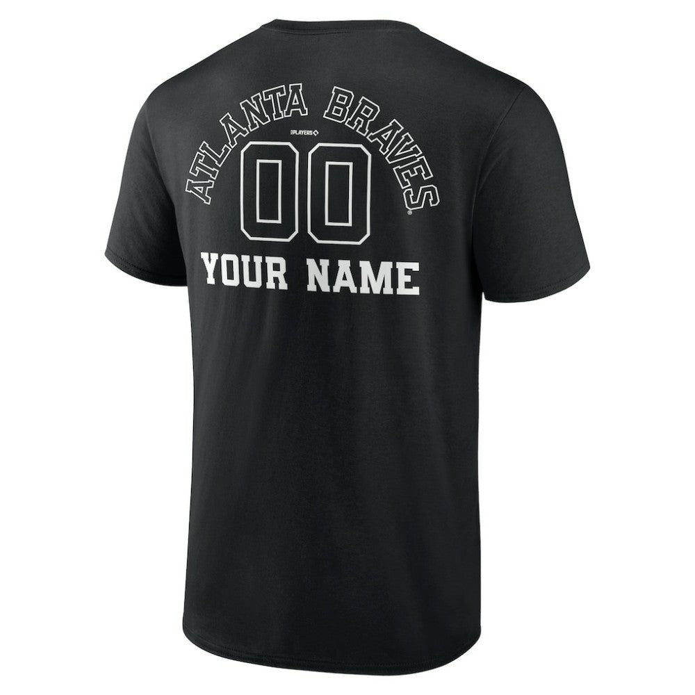 Atlanta Braves Monochrome Personalized Name & Number T-Shirt Online