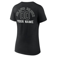 Atlanta Braves Women's Monochrome Personalized Name & Number V-Neck T-Shirt Near Me