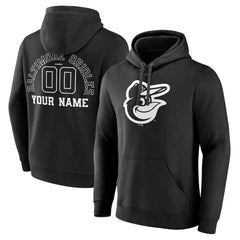 Baltimore Orioles Monochrome Personalized Name & Number Pullover Hoodie Sale