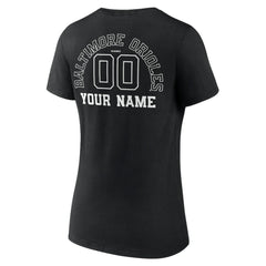 Baltimore Orioles Women's Monochrome Personalized Name & Number V-Neck T-Shirt Online