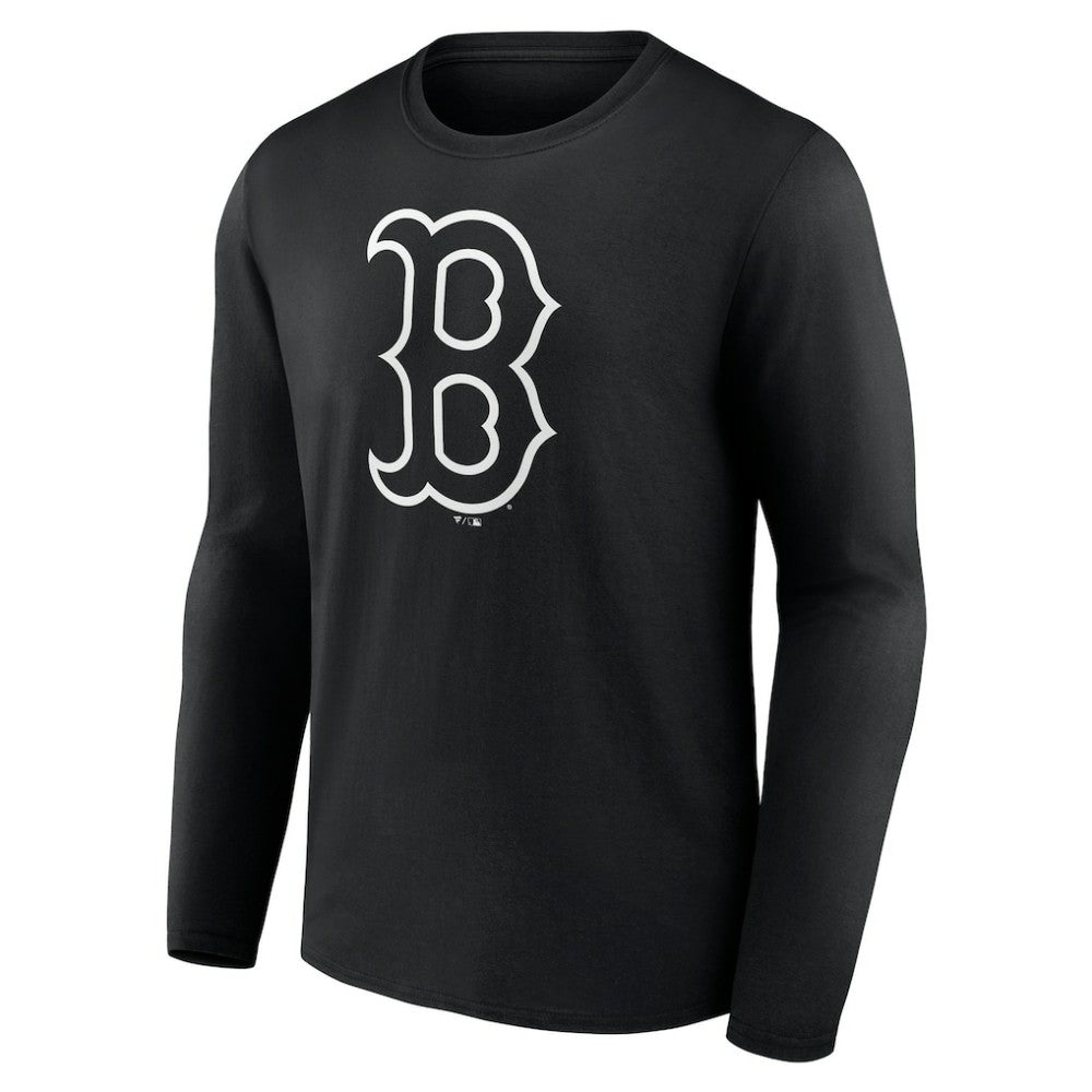 Boston Red Sox Monochrome Personalized Name & Number Long Sleeve T-Shirt Outlet