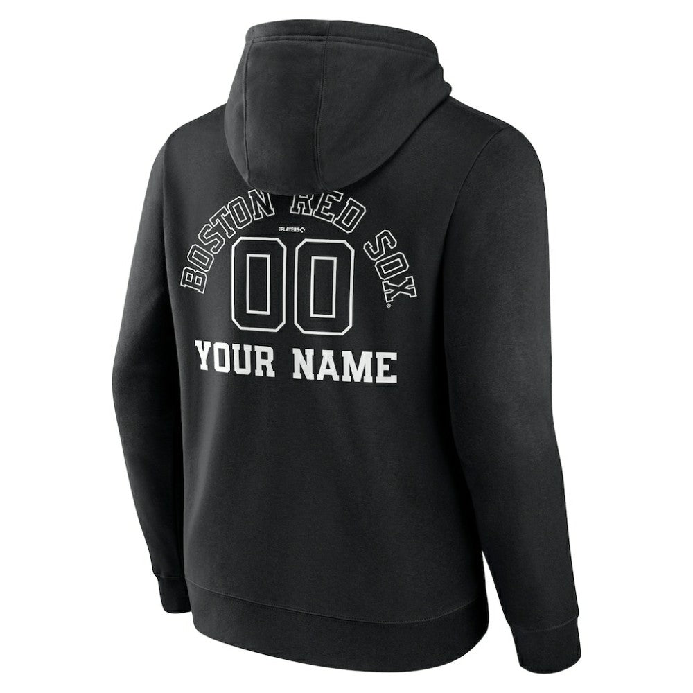 Boston Red Sox Monochrome Personalized Name & Number Pullover Hoodie Outlet