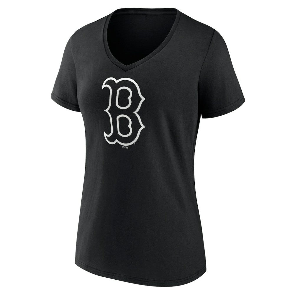 Boston Red Sox Women's Monochrome Personalized Name & Number V-Neck T-Shirt Sale
