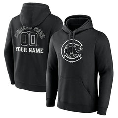 Chicago Cubs Monochrome Personalized Name & Number Pullover Hoodie Online