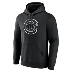 Chicago Cubs Monochrome Personalized Name & Number Pullover Hoodie Online