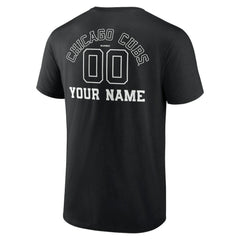 Chicago Cubs Monochrome Personalized Name & Number T-Shirt Outlet