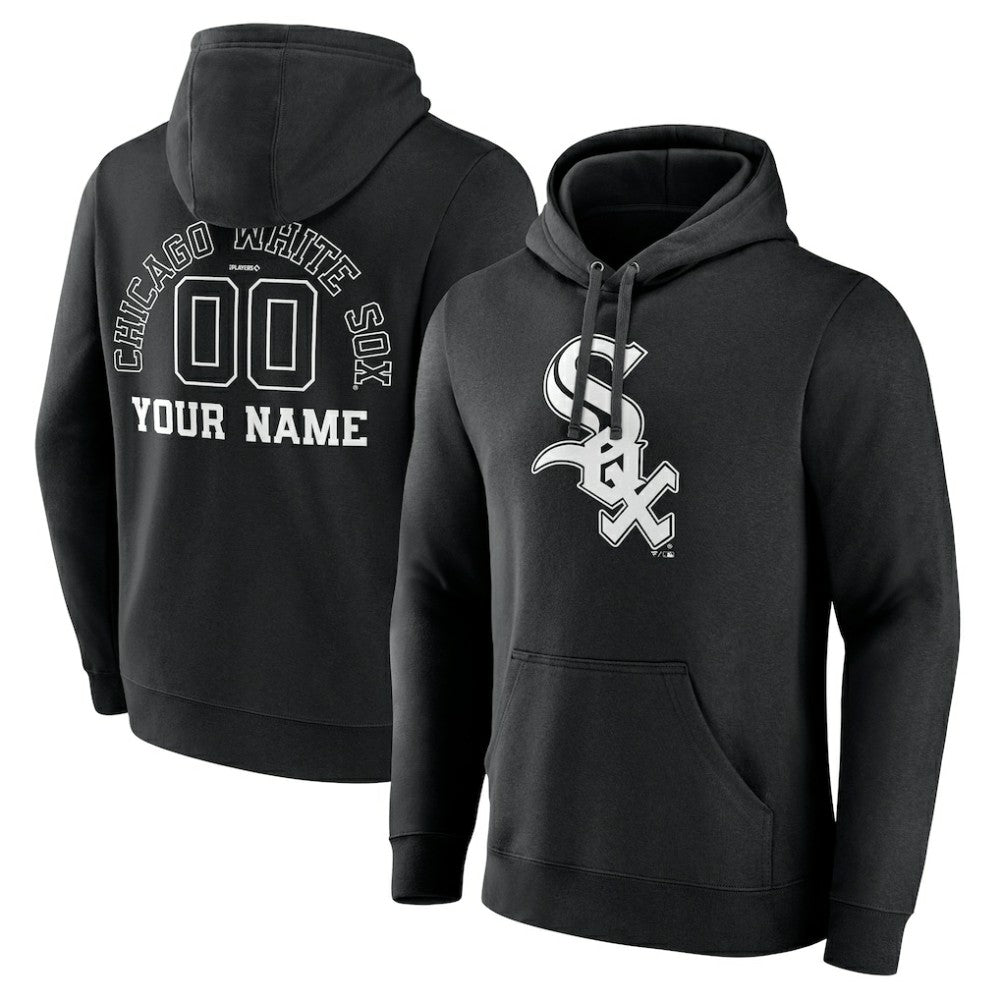 Chicago White Sox Monochrome Personalized Name & Number Pullover Hoodie Sale