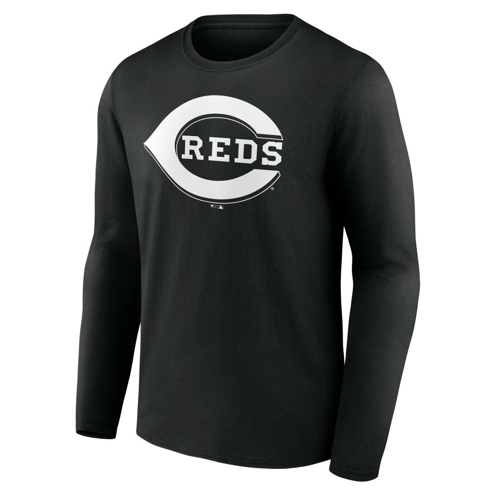Cincinnati Reds Monochrome Personalized Name & Number Long Sleeve T-Shirt Online