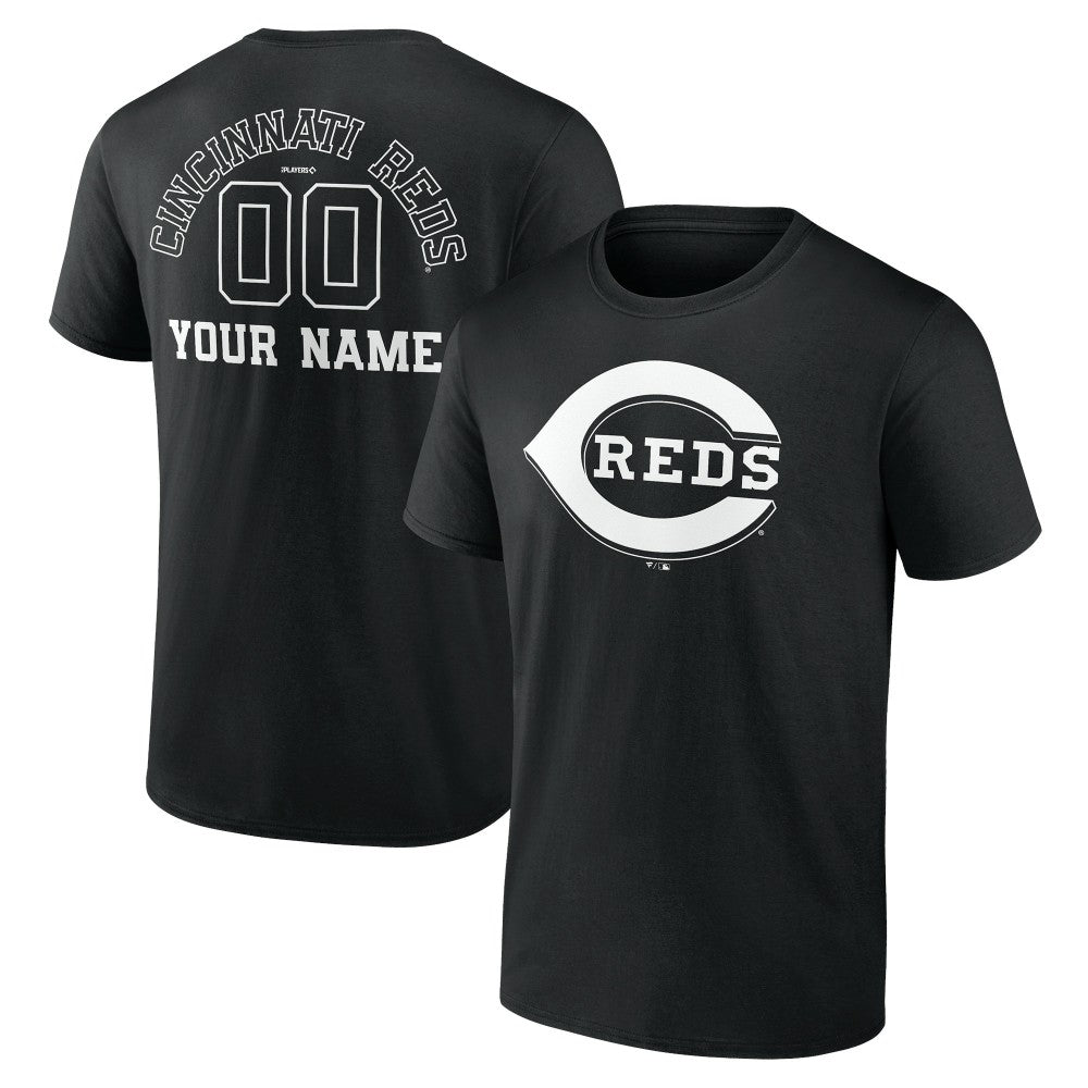 Cincinnati Reds Monochrome Personalized Name & Number T-Shirt for sale