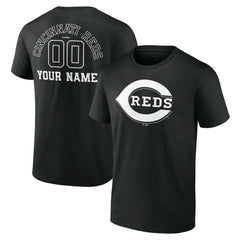 Cincinnati Reds Monochrome Personalized Name & Number T-Shirt for sale