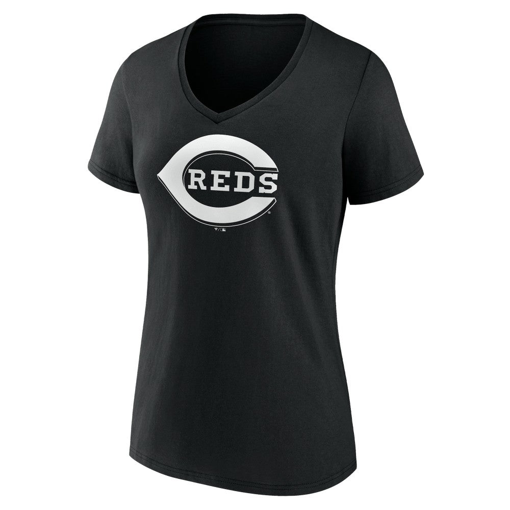 Cincinnati Reds Women's Monochrome Personalized Name & Number V-Neck T-Shirt Discount
