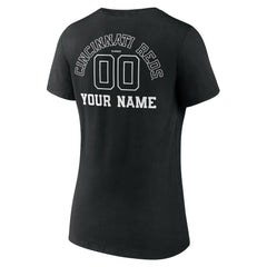 Cincinnati Reds Women's Monochrome Personalized Name & Number V-Neck T-Shirt Discount