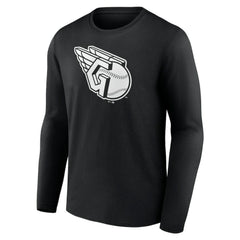 Cleveland Guardians Monochrome Personalized Name & Number Long Sleeve T-Shirt Discount