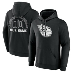 Cleveland Guardians Monochrome Personalized Name & Number Pullover Hoodie Discount