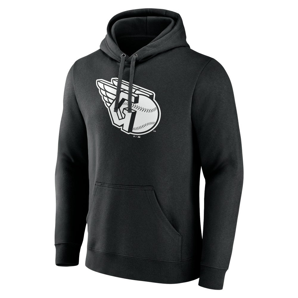 Cleveland Guardians Monochrome Personalized Name & Number Pullover Hoodie Discount