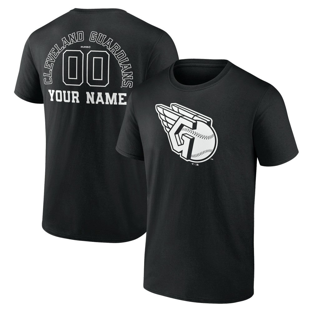 Cleveland Guardians Monochrome Personalized Name & Number T-Shirt Outlet