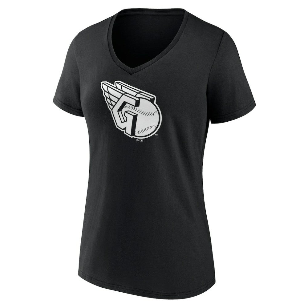 Cleveland Guardians Women's Monochrome Personalized Name & Number V-Neck T-Shirt Sale