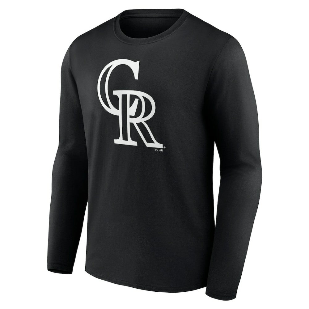 Colorado Rockies Monochrome Personalized Name & Number Long Sleeve T-Shirt Discount