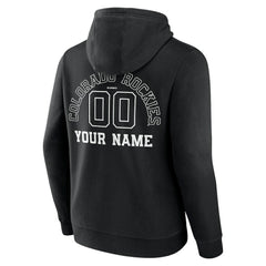 Colorado Rockies Monochrome Personalized Name & Number Pullover Hoodie Outlet