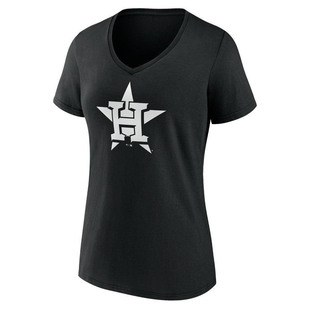 Houston Astros Women's Monochrome Personalized Name & Number V-Neck T-Shirt Outlet