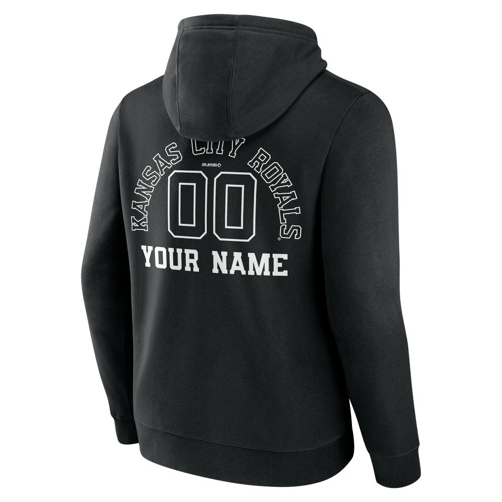 Kansas City Royals Monochrome Personalized Name & Number Pullover Hoodie Near Me