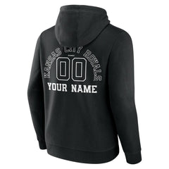 Kansas City Royals Monochrome Personalized Name & Number Pullover Hoodie Near Me