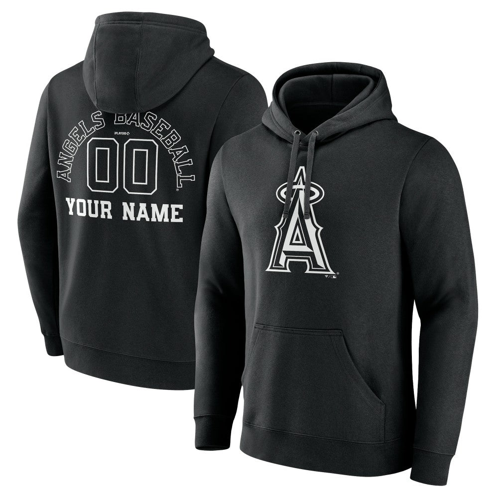 Los Angeles Angels Monochrome Personalized Name & Number Pullover Hoodie Discount