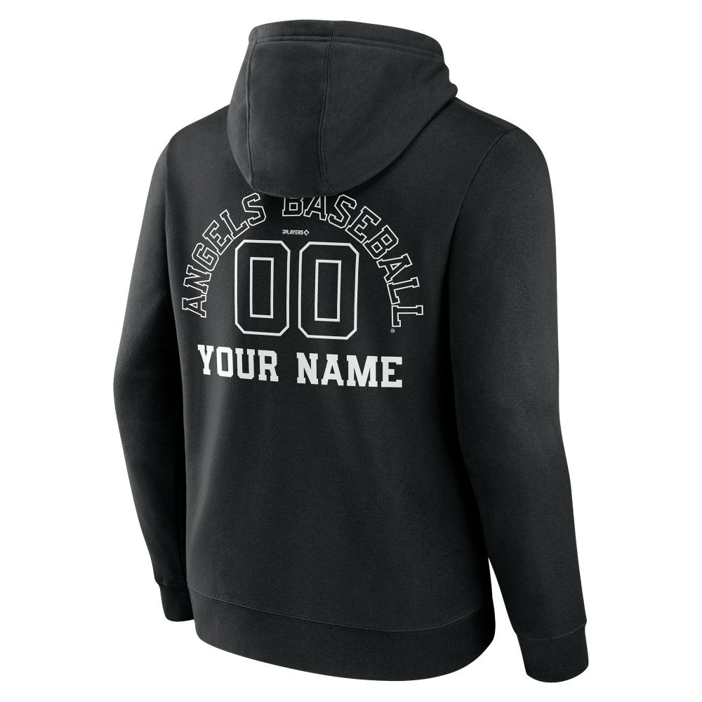 Los Angeles Angels Monochrome Personalized Name & Number Pullover Hoodie Discount