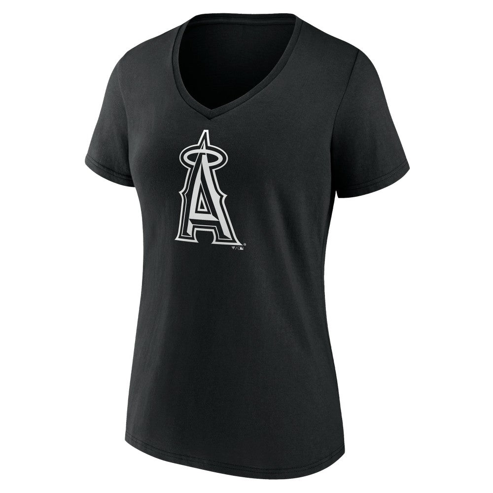 Los Angeles Angels Women's Monochrome Personalized Name & Number V-Neck T-Shirt Near Me