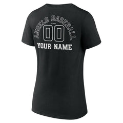 Los Angeles Angels Women's Monochrome Personalized Name & Number V-Neck T-Shirt Near Me