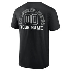 Los Angeles Dodgers Monochrome Personalized Name & Number T-Shirt Discount