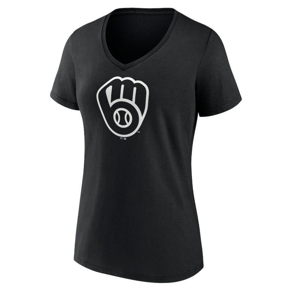 Milwaukee Brewers Women's Monochrome Personalized Name & Number V-Neck T-Shirt Online
