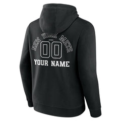 New York Mets Monochrome Personalized Name & Number Pullover Hoodie Near Me