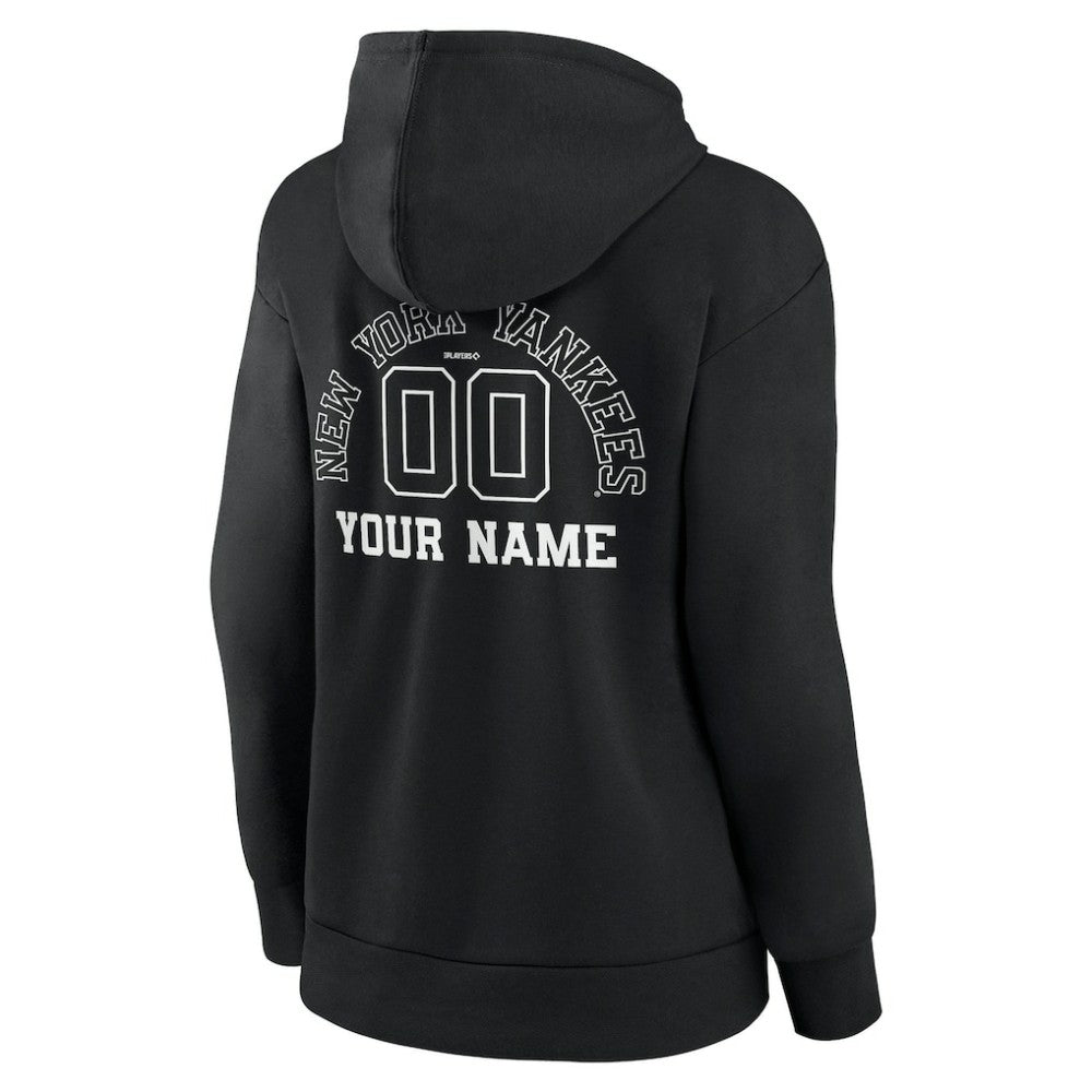 New York Yankees Women's Monochrome Personalized Name & Number Pullover Hoodie Discount