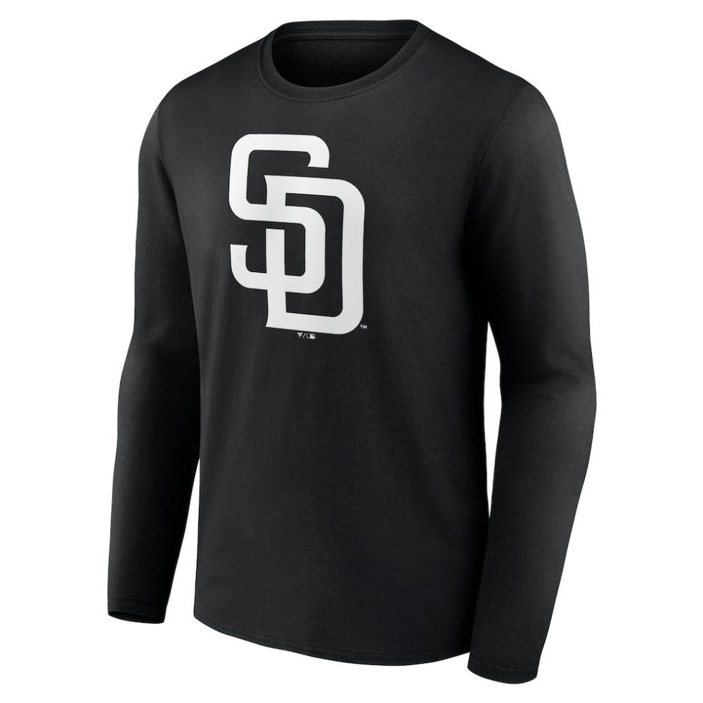 San Diego Padres Monochrome Personalized Name & Number Long Sleeve T-Shirt Outlet