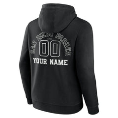 San Diego Padres Monochrome Personalized Name & Number Pullover Hoodie Online