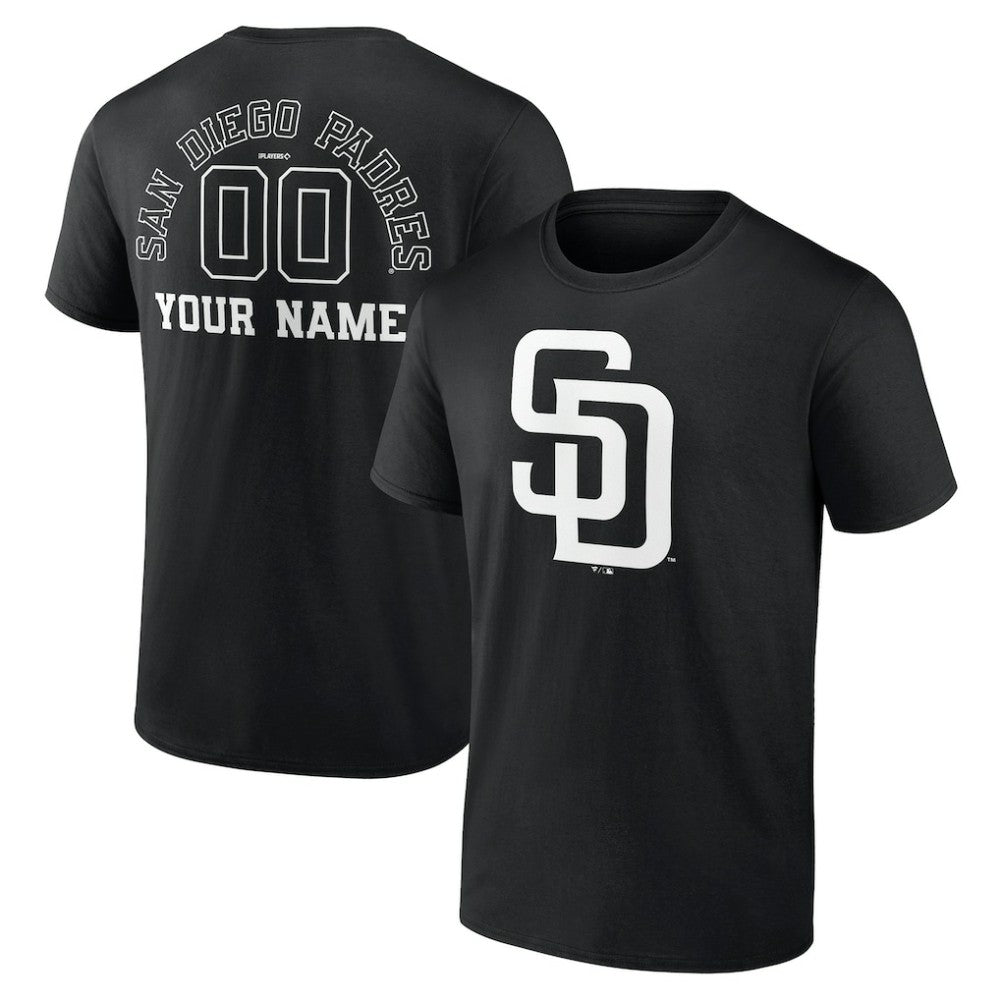 San Diego Padres Monochrome Personalized Name & Number T-Shirt Online