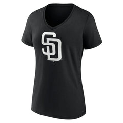 San Diego Padres Women's Monochrome Personalized Name & Number V-Neck T-Shirt Outlet