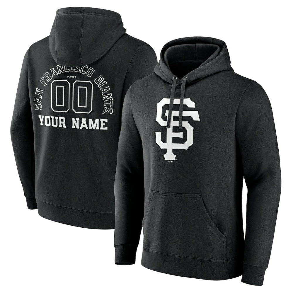 San Francisco Giants Monochrome Personalized Name & Number Pullover Hoodie Outlet