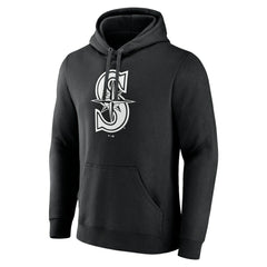 Seattle Mariners Monochrome Personalized Name & Number Pullover Hoodie Sale