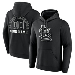 St. Louis Cardinals Monochrome Personalized Name & Number Pullover Hoodie Outlet