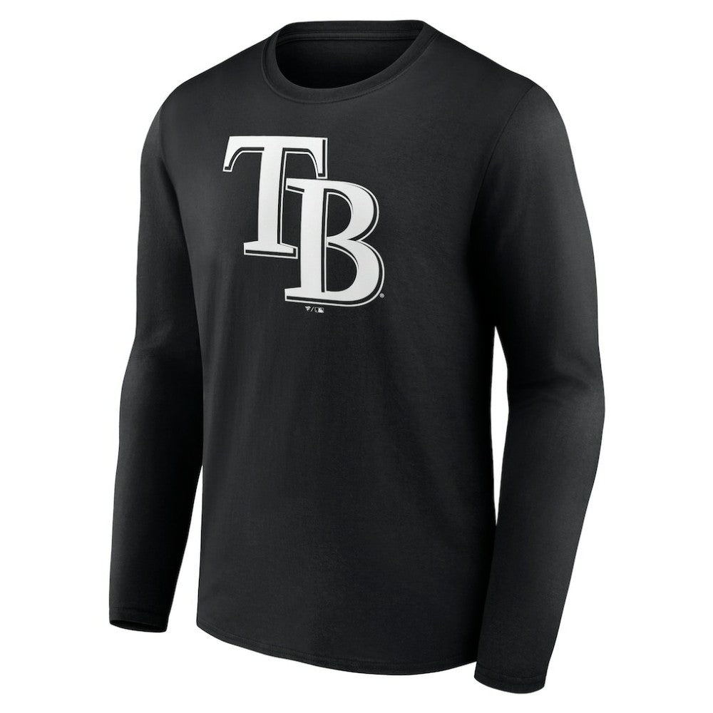 Tampa Bay Rays Monochrome Personalized Name & Number Long Sleeve T-Shirt Outlet
