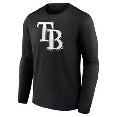 Tampa Bay Rays Monochrome Personalized Name & Number Long Sleeve T-Shirt Outlet